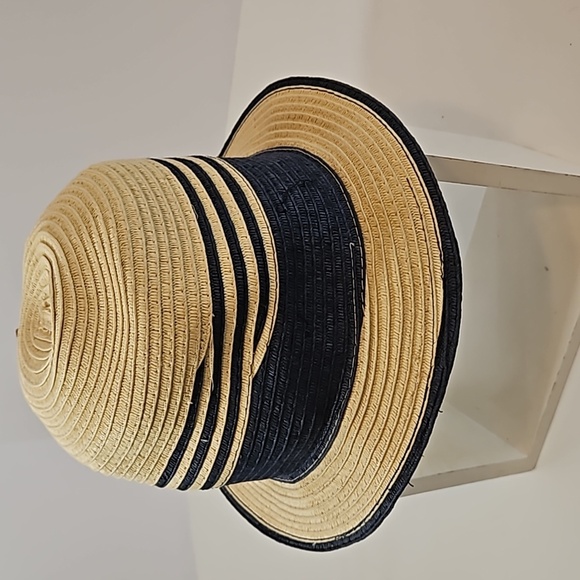 Summer Fedora Hat 100% paper straw Unisex black detail British Style Handmade - Picture 5 of 17